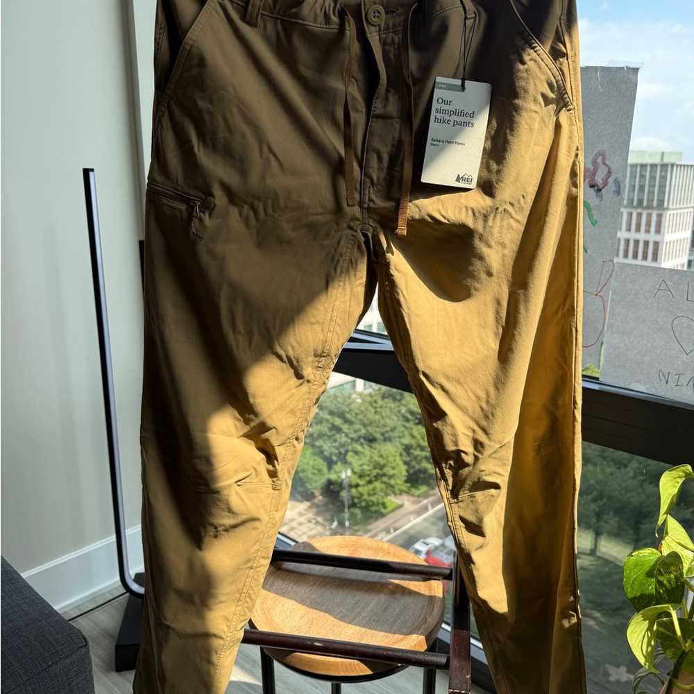 REI Brown Cargo Pants Durable Cotton Blend